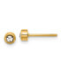 ფოტო #1 პროდუქტის Stainless Steel Polished Yellow IP-plated Crystal Earrings