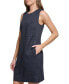 Women's Round-Neck Sleeveless Shift Dress