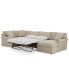 Фото #2 товара Wrenley 138" 4-Pc. Fabric Modular Chaise Sleeper Sectional Sofa, Created for Macy's
