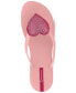 Фото #6 товара Women's Wave Heart Sparkle Flip-flop Sandals