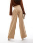 Фото #2 товара River Island wide leg trouser in beige