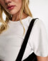 ASOS DESIGN curved base 90s croc shoulder bag in black