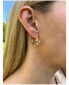 ფოტო #3 პროდუქტის Triangle Cubic Zirconia Prong Set Huggie Hoop Earrings