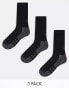 Фото #1 товара adidas Running 3 pack crew socks in black