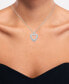 ფოტო #2 პროდუქტის Lab-Created Diamond Heart Pendant Necklace (3/4 ct. t.w.) in Sterling Silver, 16" + 2" extender