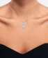 Фото #2 товара Lab-Created Diamond Heart Pendant Necklace (3/4 ct. t.w.) in Sterling Silver, 16" + 2" extender