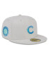 ფოტო #1 პროდუქტის Men's Khaki Chicago Cubs Stone Mist 59FIFTY Fitted Hat