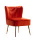 Фото #4 товара 22" Wide Upholstered Tufted Velvet Accent Chair With Metal Leg