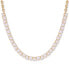 Фото #2 товара GUESS alternating Heart-Shape Stone Collar Necklace, 16" + 2" extender