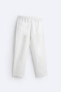 100% linen jogger waist trousers