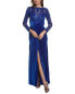 Фото #1 товара Tadashi Shoji Velvet Gown Women's