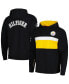 ფოტო #1 პროდუქტის Men's Black Pittsburgh Steelers Morgan Long Sleeve Hoodie T-shirt