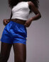 Фото #2 товара Topshop Hourglass nylon super mini runner short in colbolt