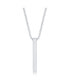 Mens Stainless Steel Vertical Bar Necklace