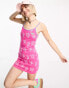 Obey margo tank dress in pink