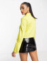 Something New cropped shirt in bright yellow