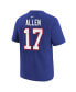 Big Boys Josh Allen Royal Buffalo Bills Player Name and Number T-shirt