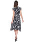 Women's Printed Handkerchief-Hem Midi Dress