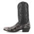 Laredo Monty Snake Print Pointed Toe Cowboy Mens Black Casual Boots 68067