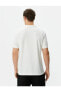 4sam10005mk 010 Ekru Erkek Pamuk Jersey Basic Kısa Kollu Polo T-shirt