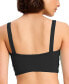 ფოტო #2 პროდუქტის Women's Square-Neck Shirred Bikini Top