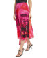 Фото #5 товара Women's Printed Pleated Asymmetrical-Hem Skirt