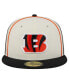 Men's Cream Cincinnati Bengals Soutache 59FIFTY Fitted Hat Cream, Black, 7 1/8 - фото #4