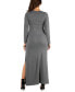 Фото #2 товара Платье макси с длинным рукавом и разрезами на боках 24seven Comfort Apparel