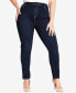 ფოტო #1 პროდუქტის Plus Size Butter Denim Tall Length Skinny Jean