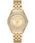 ფოტო #1 პროდუქტის Women's Harlowe Three-Hand Gold-Tone Stainless Steel Bracelet Watch, 38mm