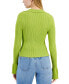 Women's Ribbed Long-Sleeve Collared V-Neck Knit Sweater