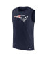 Men's Navy New England Patriots Blitz Legend Muscle Perform Tank Top