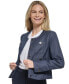 ფოტო #3 პროდუქტის Women's Crewneck Button-Front Jacket