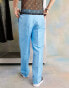 COLLUSION Unisex trousers in blue co-ord