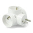Triple DPM splitter for AC 250V mains socket - white