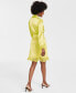 Фото #2 товара Women's Faux-Wrap Fringe-Trim Dress, Created for Macy's