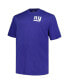 Men's Royal New York Giants Big and Tall Two-Hit Throwback T-shirt Синий, 2xB - фото #3