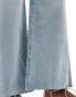 Фото #3 товара Mango straight leg rip detail jeans in light blue