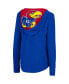 ფოტო #2 პროდუქტის Women's Royal Kansas Jayhawks Catalina Hoodie Long Sleeve T-Shirt