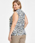 Plus Size Printed Knot-Front Top