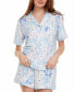 ფოტო #5 პროდუქტის Women's 2-Pc Gabriella Printed Shorty Pajamas Set