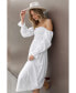 Фото #5 товара Women's Domenica Shirred Long Sleeve Midi Dress