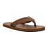 Фото #2 товара London Fog Trevon Flip Flops Mens Brown Casual Sandals CL30381M-T