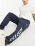 Hummel 2.0 tapered joggers in blue