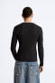 Ribbed knit t-shirt