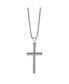 Фото #2 товара Chisel polished Braided Design Cross Pendant on a Ball Chain Necklace