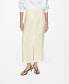 Фото #1 товара Women's Slit Detail Linen Skirt