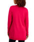 Women's Button-Sleeve Flyaway Cardigan, Created for Macy's Claret Rose, L - фото #2