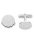 Фото #1 товара Kelly Waters Rhodium-plated Polished Round Engravable Cuff Links