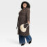 Фото #2 товара Women's Long Sleeve Wool Pea Coat - Ava & Viv Tan 1X